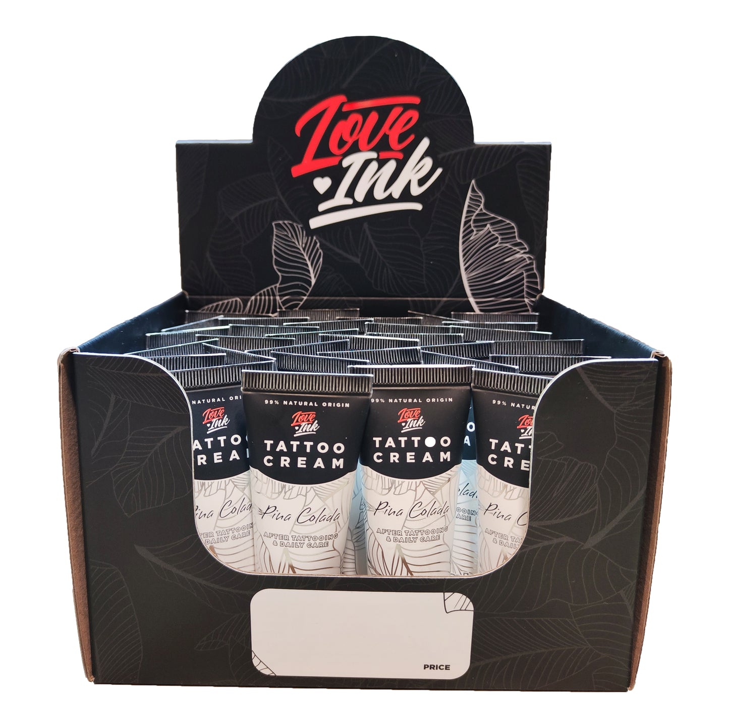 30 x Tattoo Cream Pina Colada 20ml - Krabička - stojánek na vystavení