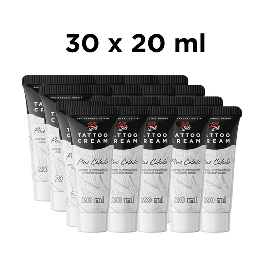 30 x Tattoo Cream Pina Colada 20ml - Krabička - stojánek na vystavení
